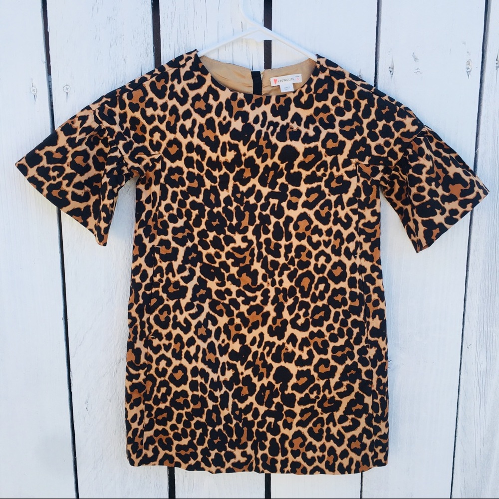 Crewcuts Shift Dress In Sandy Leopard - Picture 2 of 6